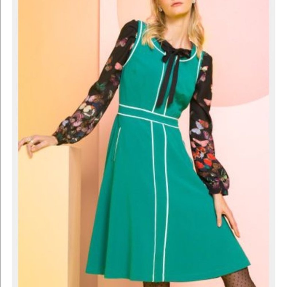 Modcloth Roving Reporter Jade Dress Sz M